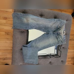 Paige women blue jeans bell bottom